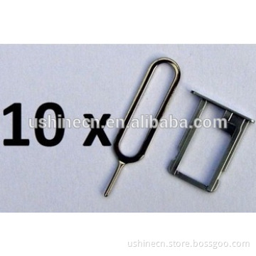 10pcs New Nano Sim Card Tray Slot Holder Replacement for iPhone 4 4S 5G 5C 5S + pin